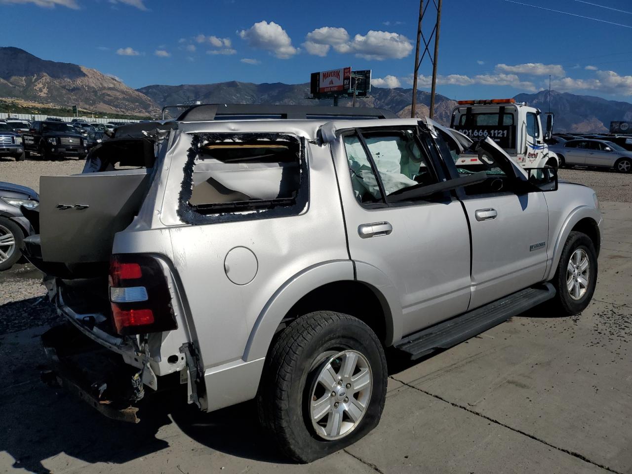 2008 Ford Explorer VIN 1FMEU73E18UB15619 Copart auction photo, all over damage thumbnail 3