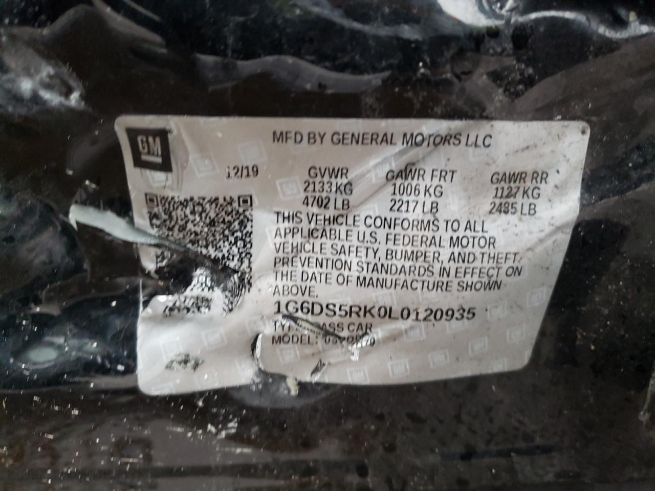 2020 Cadillac CT5 VIN 1G6DS5RK0L0120935 Copart auction photo, all over / undercarriage damage thumbnail 14