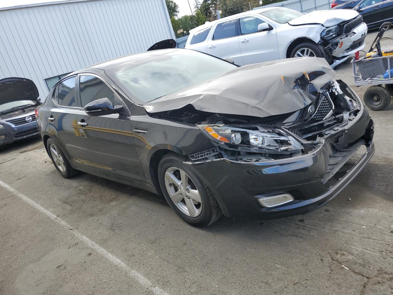 2015 KIA Optima VIN 5XXGM4A7XFG457508 Copart auction photo, front end damage thumbnail 4