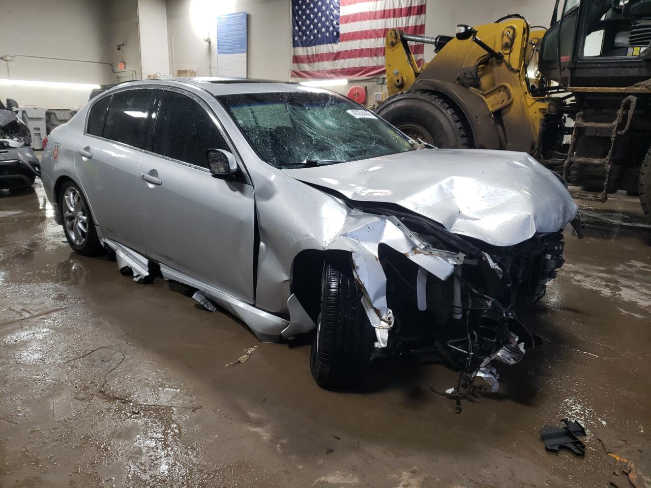 2007 Infiniti G VIN JNKBV61FX7M811841 Copart auction photo, front end / side damage thumbnail 4