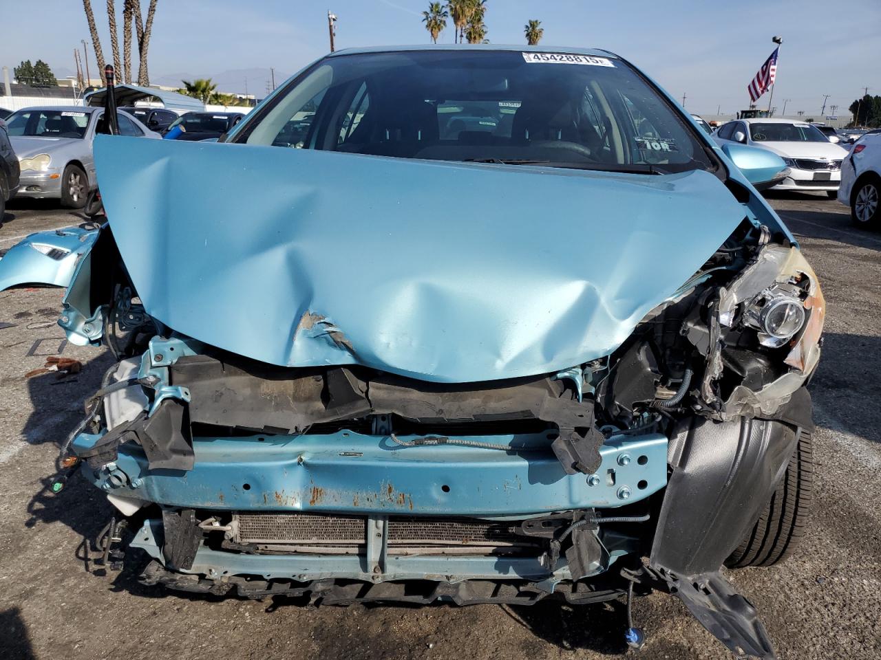2013 Toyota Prius VIN JTDKDTB39D1049218 Copart auction photo, front end / minor dent/scratches damage thumbnail 5