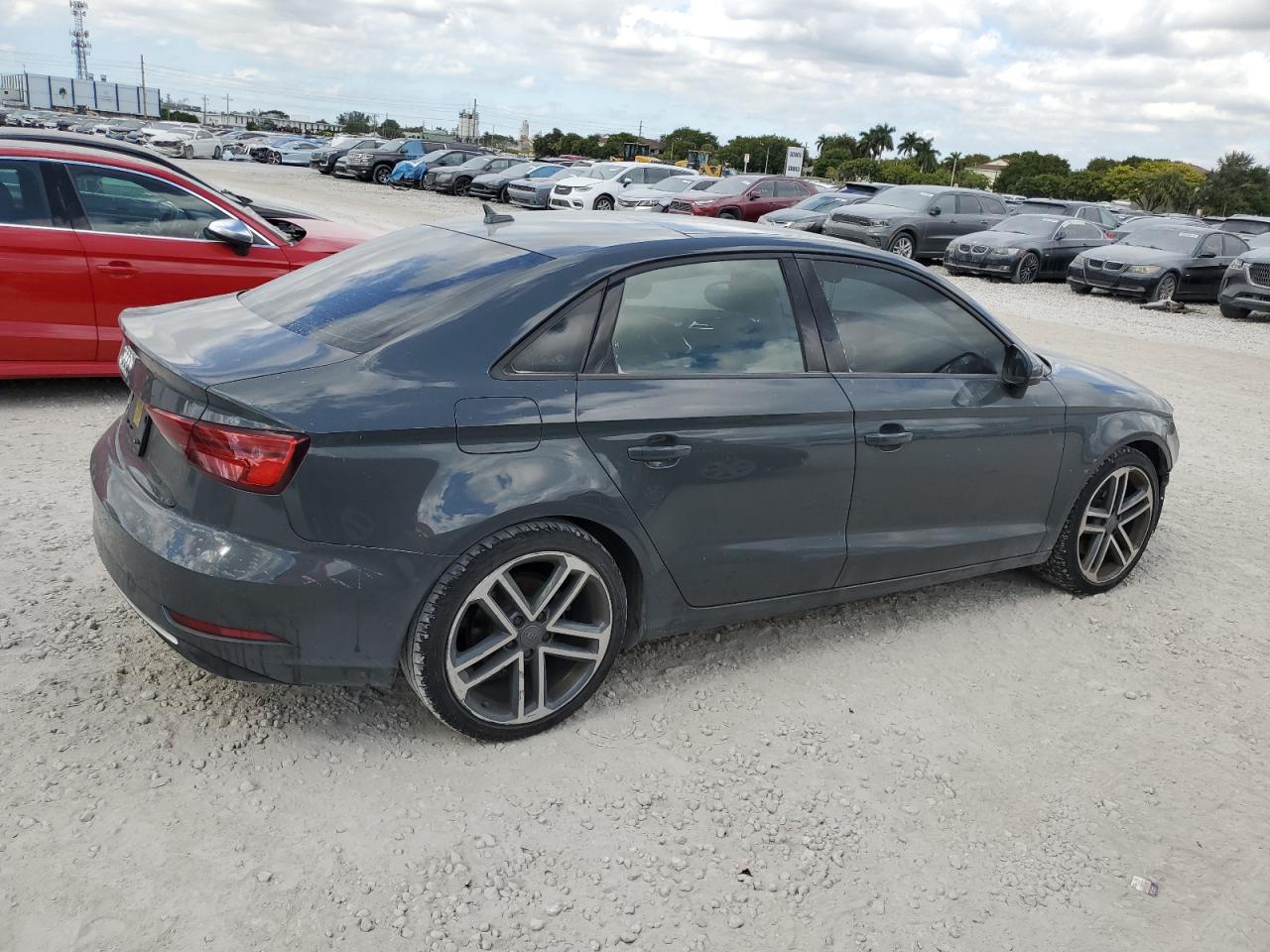 2018 Audi A3 VIN WAUAUGFF2J1031045 Copart auction photo, front end / side damage thumbnail 3