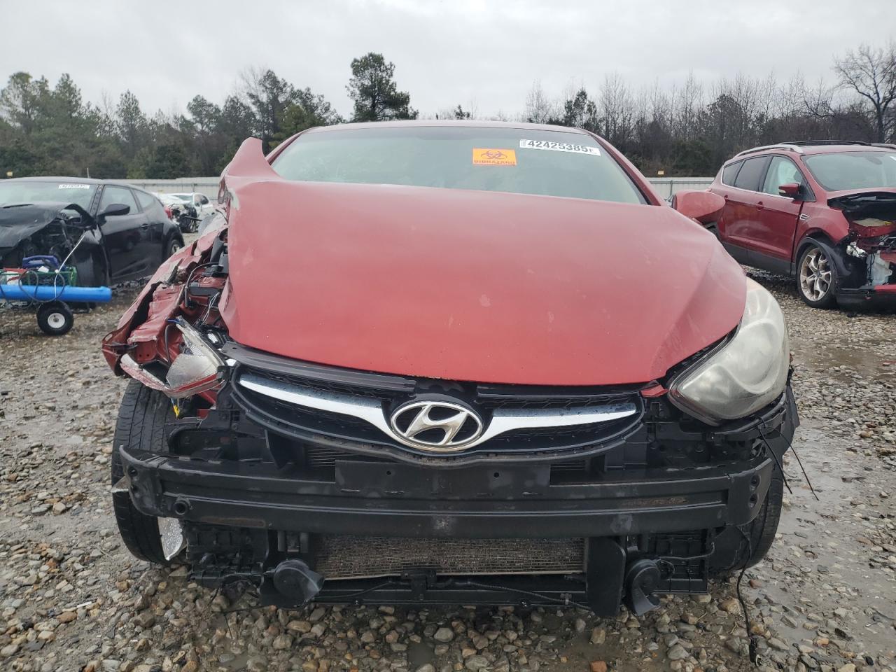 2013 Hyundai Elantra VIN KMHDH4AE8DU672507 Copart auction photo, front end damage thumbnail 5
