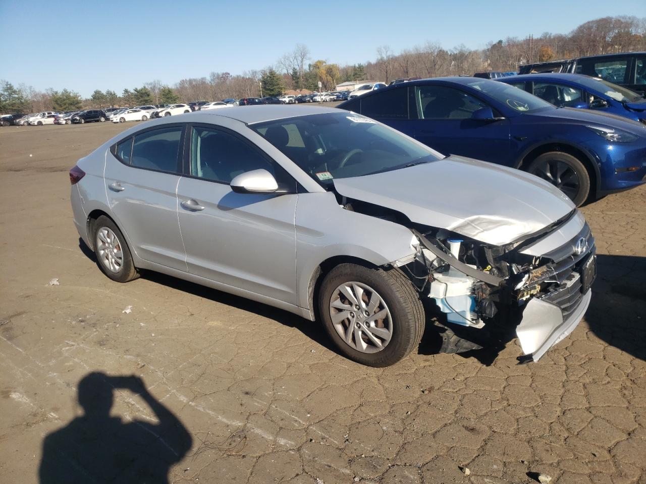 2019 Hyundai Elantra VIN 5NPD74LF5KH420802 Copart auction photo, front end damage thumbnail 4