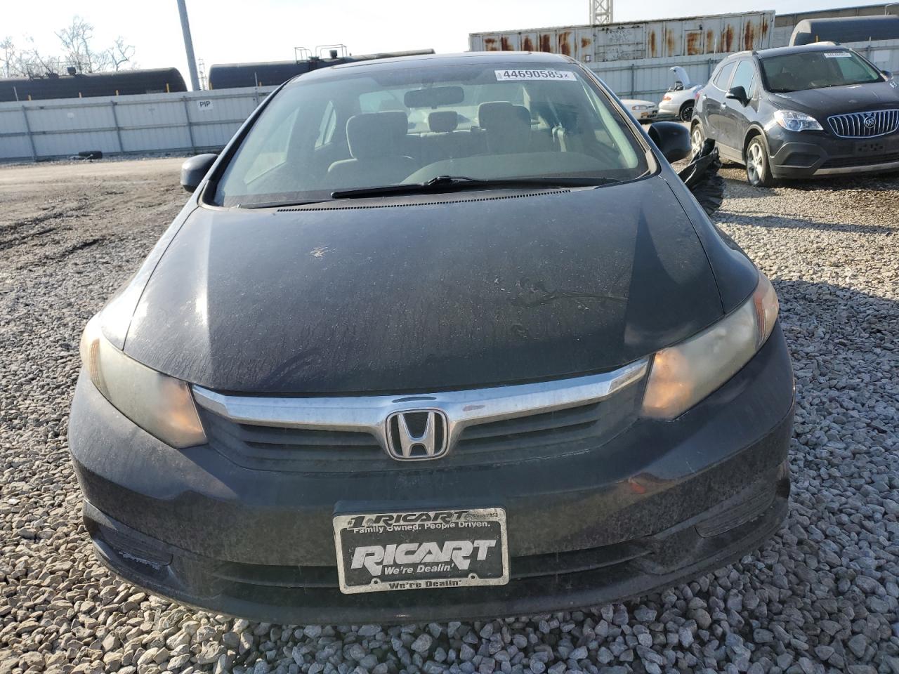 2012 Honda Civic VIN 19XFB2F88CE391262 Copart auction photo, side damage thumbnail 5