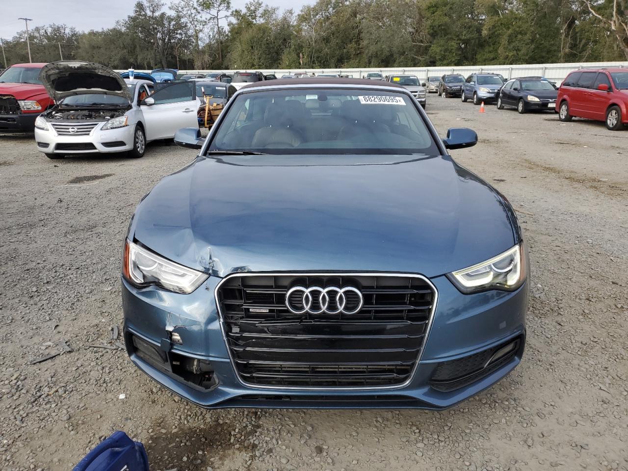 2015 Audi A5 VIN WAUMFAFH3FN000554 Copart auction photo, front end / rear end damage thumbnail 5