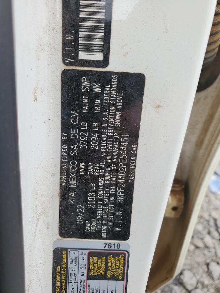 2023 KIA Forte VIN 3KPF24AD2PE544451 Copart auction photo, front end damage thumbnail 14