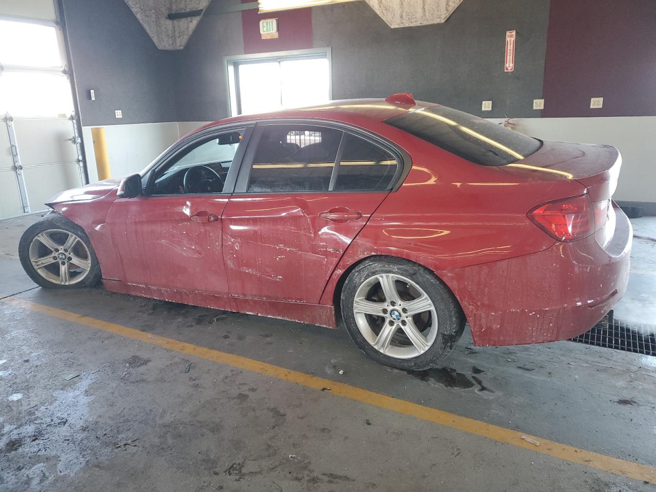 2014 BMW 3er VIN WBA3A5C52EP601114 Copart auction photo, front end / side damage thumbnail 2