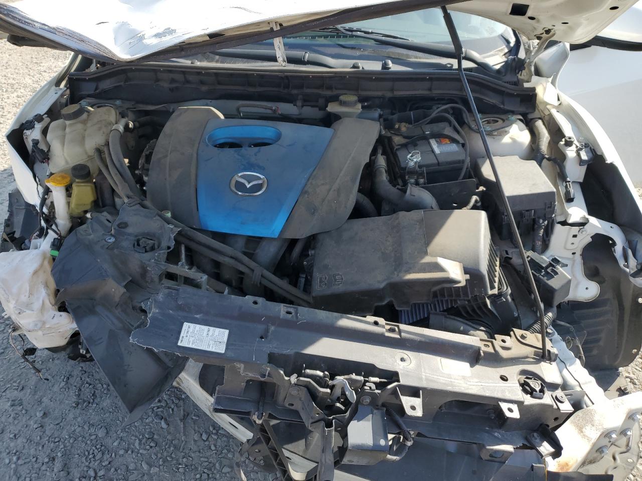2012 Mazda 3 VIN JM1BL1W70C1532793 Copart auction photo, front end / undercarriage damage thumbnail 12