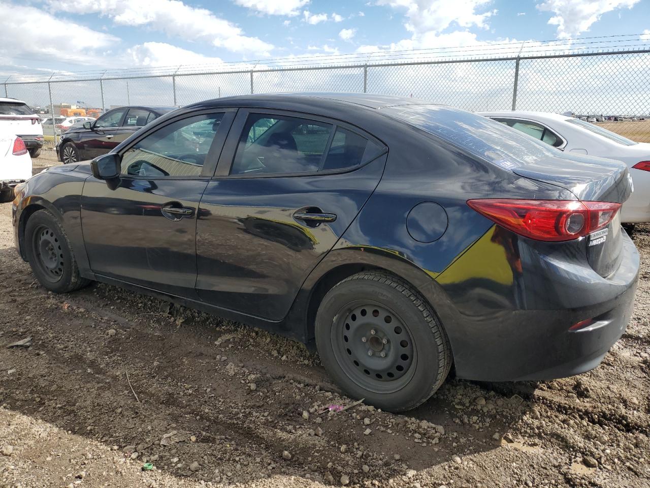 2017 Mazda 3 VIN JM1BN1U70H1149148 Copart auction photo, side / rear end damage thumbnail 2