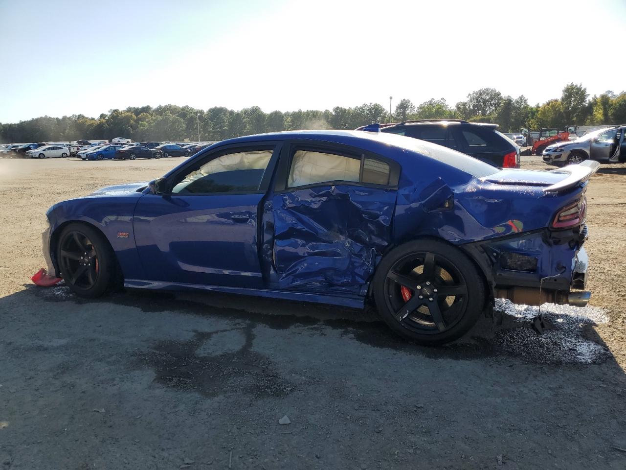 2021 Dodge Charger VIN 2C3CDXGJ5MH611706 Copart auction photo, side / rear end damage thumbnail 2