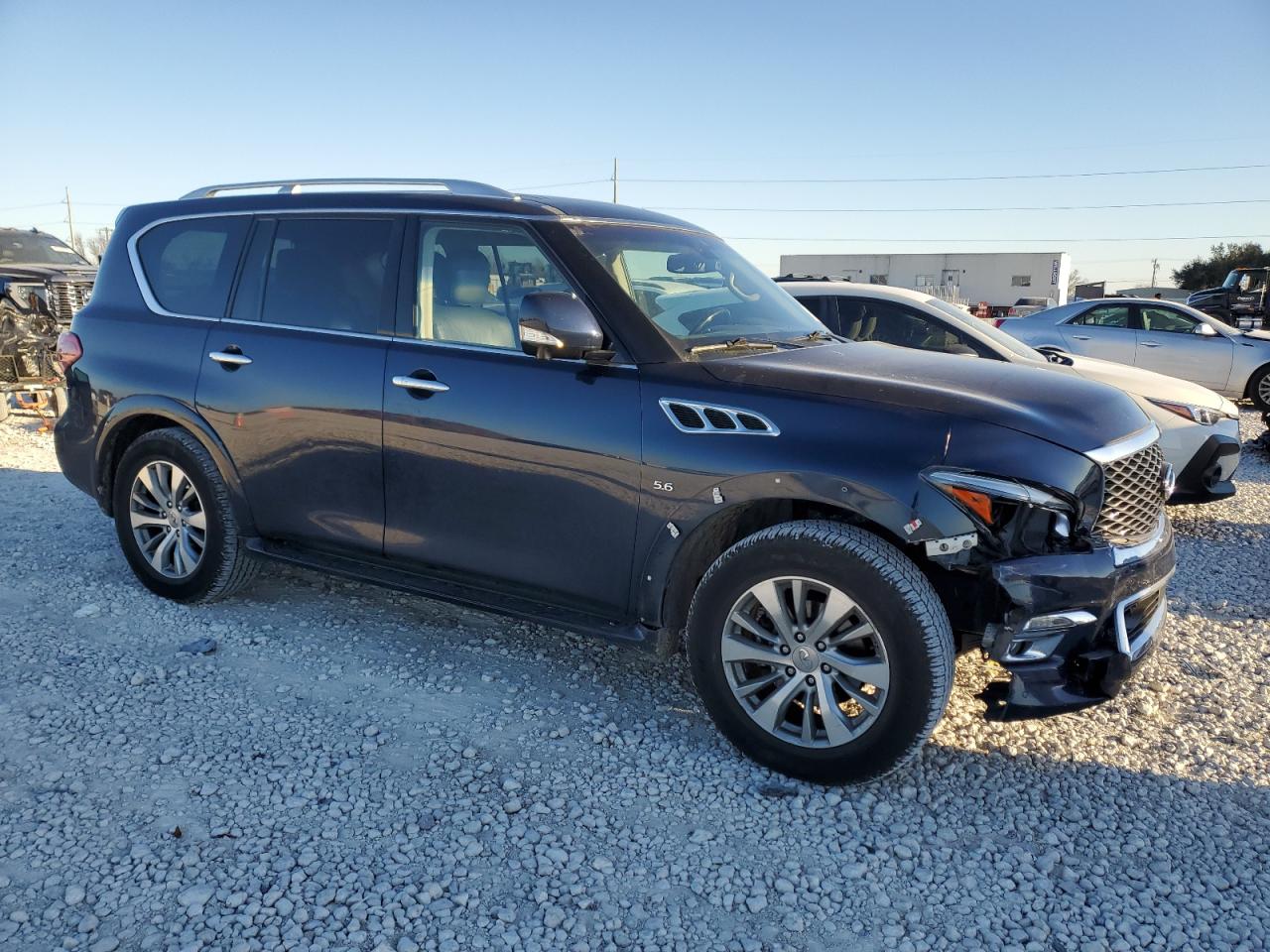 2017 Infiniti QX80 VIN JN8AZ2NE6H9157747 Copart auction photo, front end damage thumbnail 4