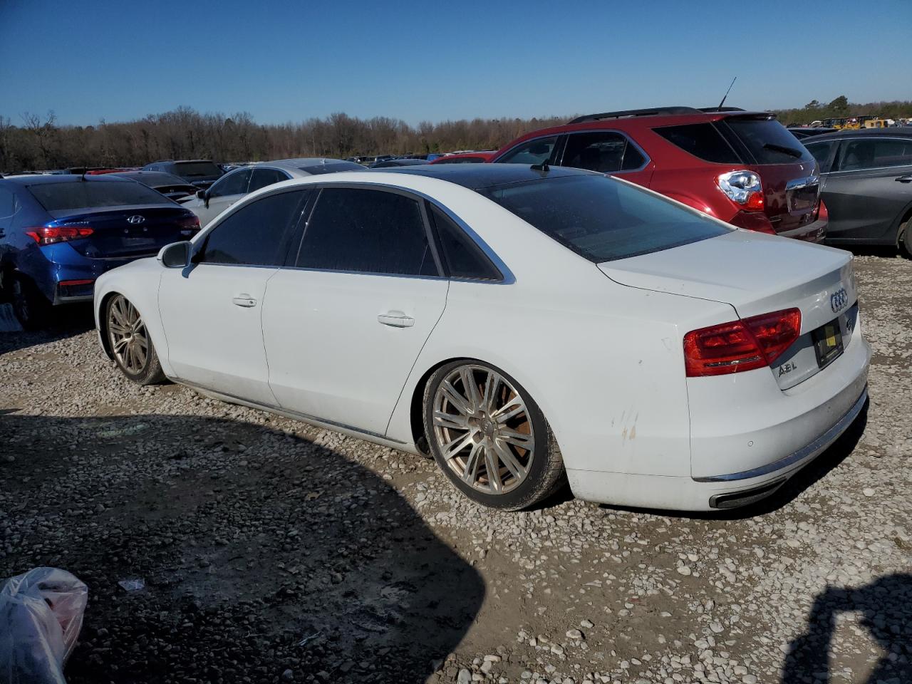 2014 Audi A8 VIN WAUR2AFD9EN004542 Copart auction photo, front end / mechanical damage thumbnail 2