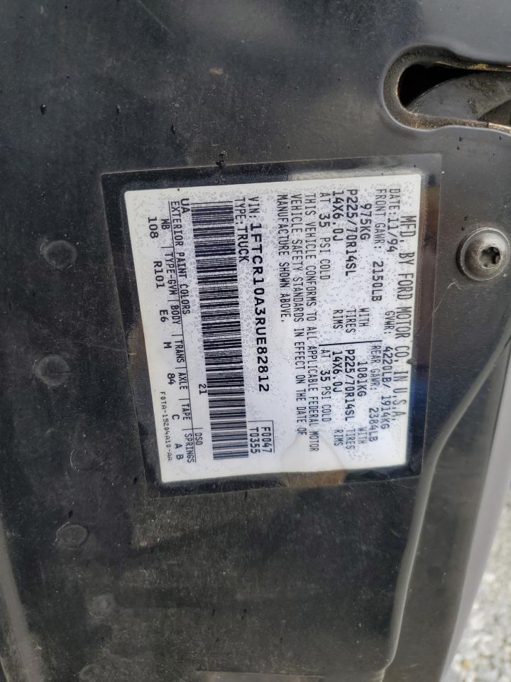 1994 Ford Ranger VIN 1FTCR10A3RUE82812 Copart auction photo, front end damage thumbnail 12
