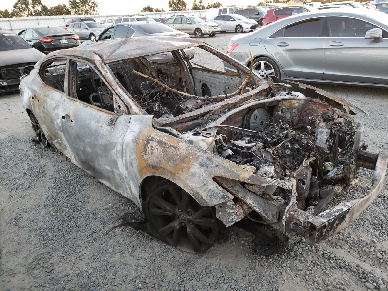 2017 Nissan Maxima VIN 1N4AA6AP8HC377661 Copart auction photo, burn / missing/altered vin damage thumbnail 4