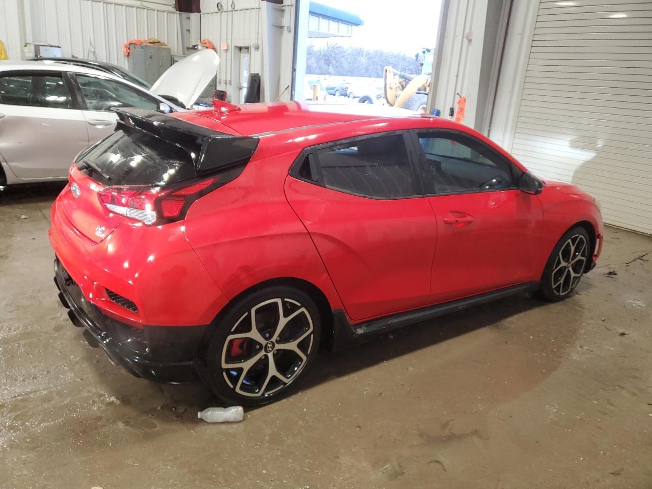 2020 Hyundai Veloster VIN KMHT36AH8LU005130 Copart auction photo, side / front end damage thumbnail 3
