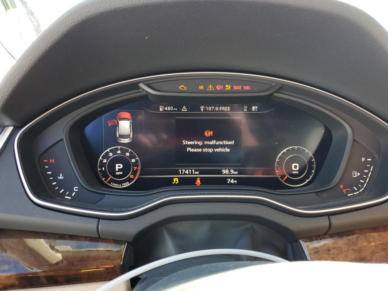2018 Audi Q5 VIN WA1BNAFY7J2139670 Copart auction photo, front end / side damage thumbnail 9