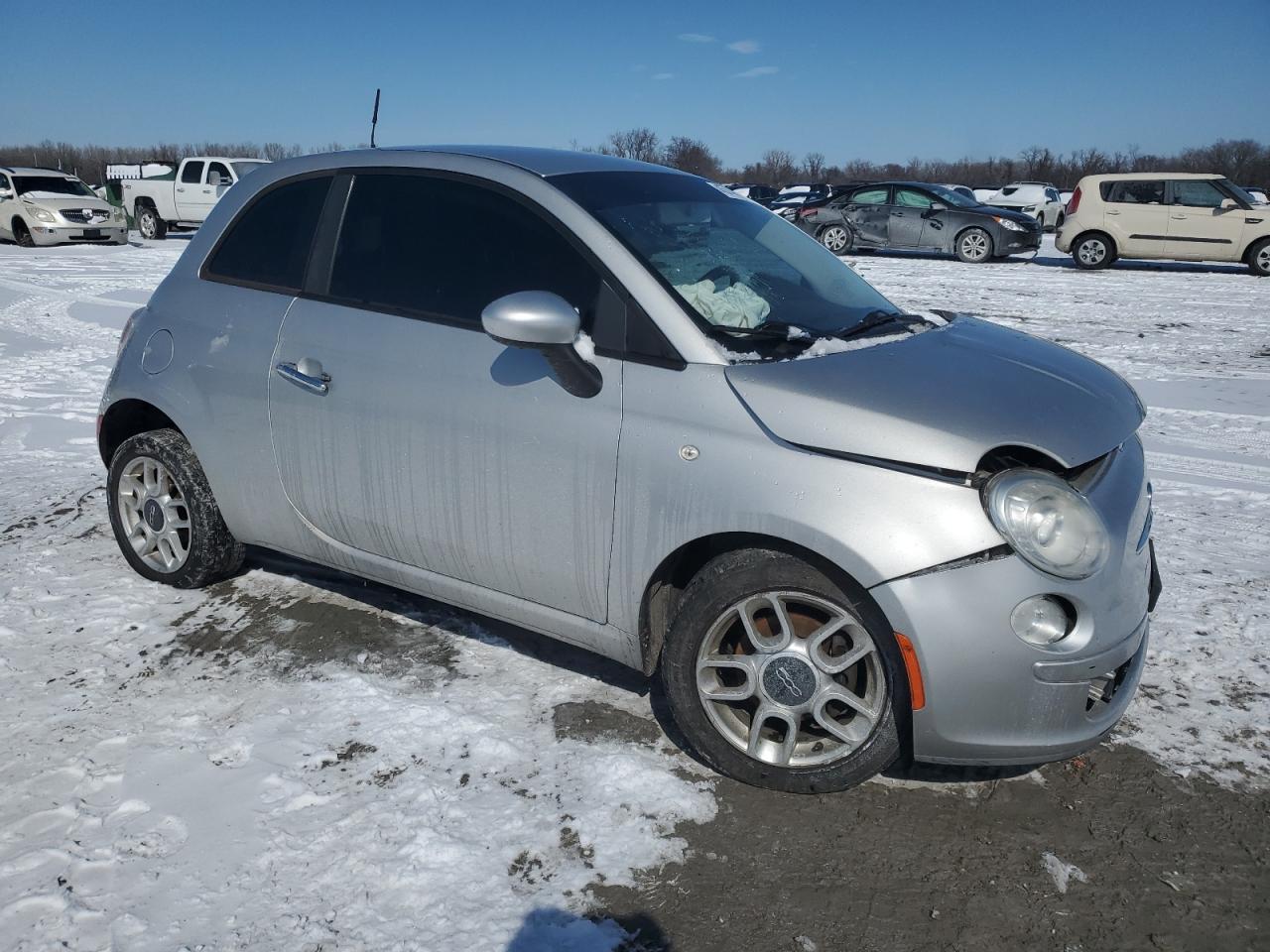 2013 Fiat 500 VIN 3C3CFFAR9DT570443 Copart auction photo, front end / minor dent/scratches damage thumbnail 4