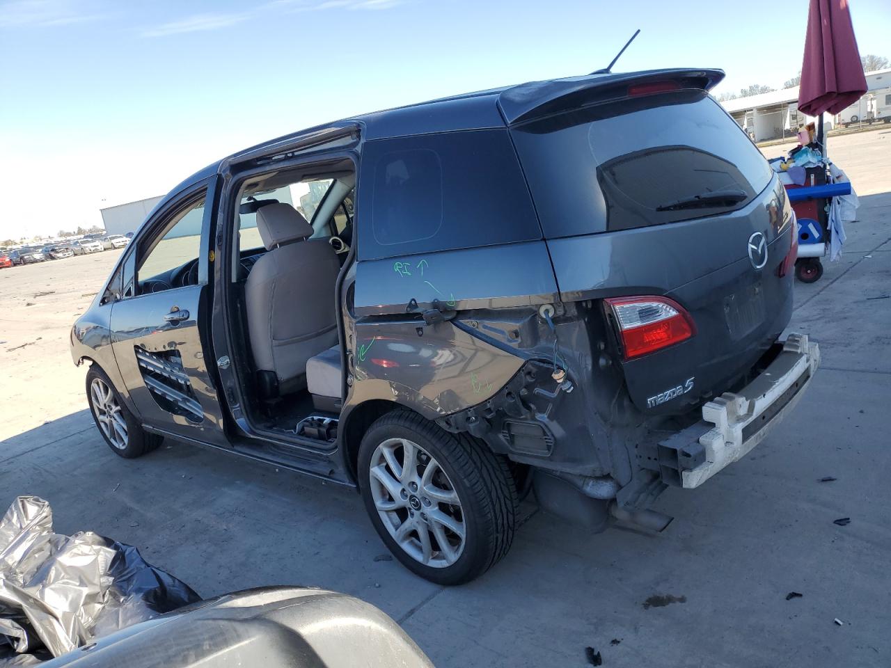 2013 Mazda 5 VIN JM1CW2CL2D0159282 Copart auction photo, all over damage thumbnail 2