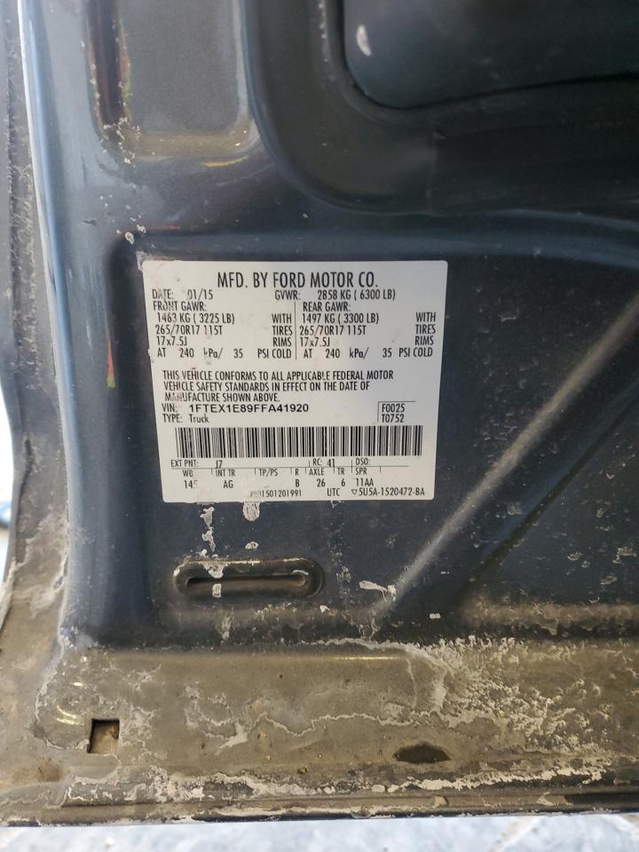 2015 Ford F-150 VIN 1FTEX1E89FFA41920 Copart auction photo, front end damage thumbnail 12