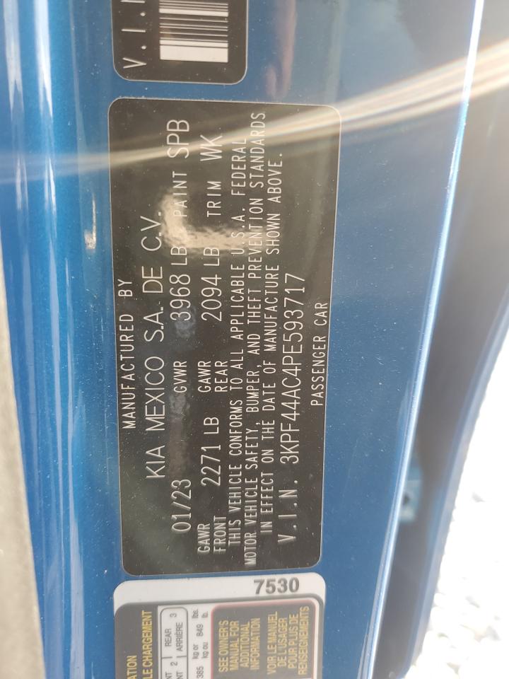 2023 KIA Forte VIN 3KPF44AC4PE593717 Copart auction photo, front end damage thumbnail 13