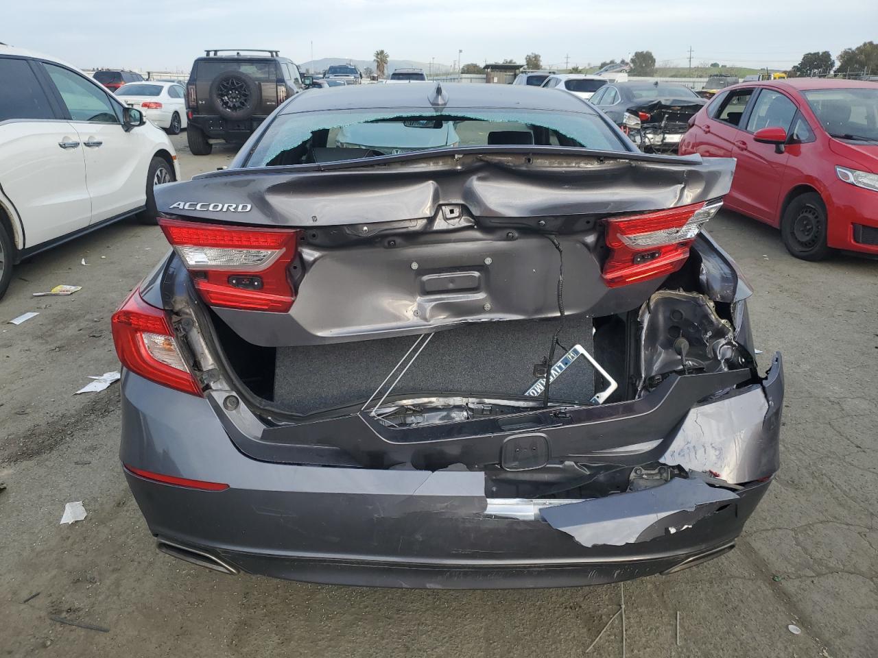 2019 Honda Accord VIN 1HGCV1F33KA080544 Copart auction photo, rear end damage thumbnail 6