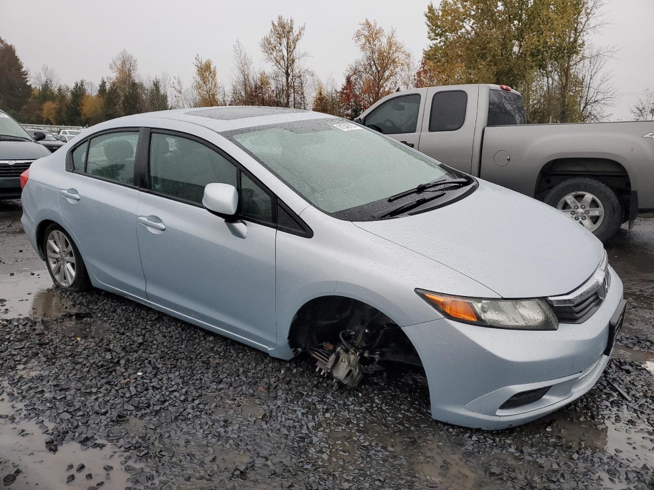 2012 Honda Civic VIN 2HGFB2F95CH517527 Copart auction photo, undercarriage damage thumbnail 4