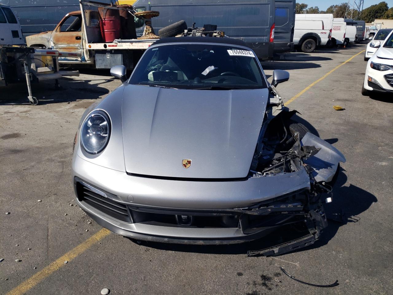 2020 Porsche 911 VIN WP0CB2A9XLS262651 Copart auction photo, front end damage thumbnail 5