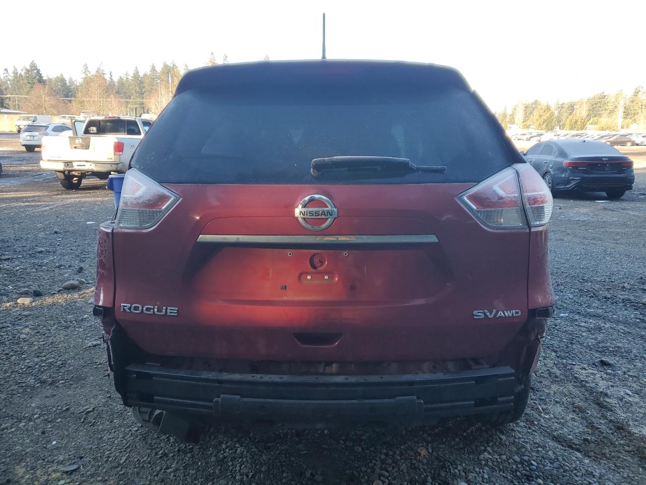 2016 Nissan Rogue VIN 5N1AT2MV8GC822871 Copart auction photo, rear end / side damage thumbnail 6