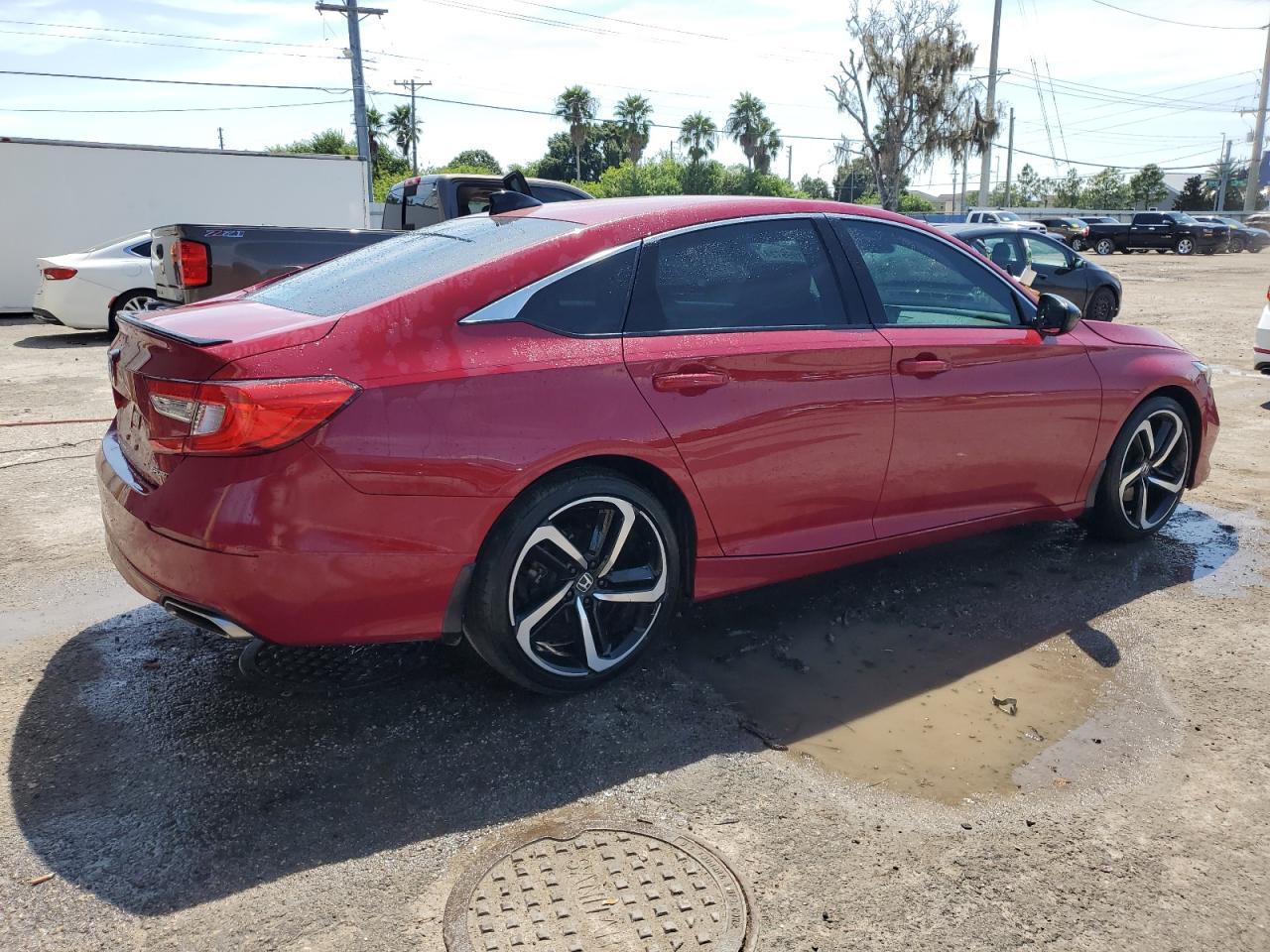 2021 Honda Accord VIN 1HGCV1F33MA017110 Copart auction photo, side / front end damage thumbnail 3