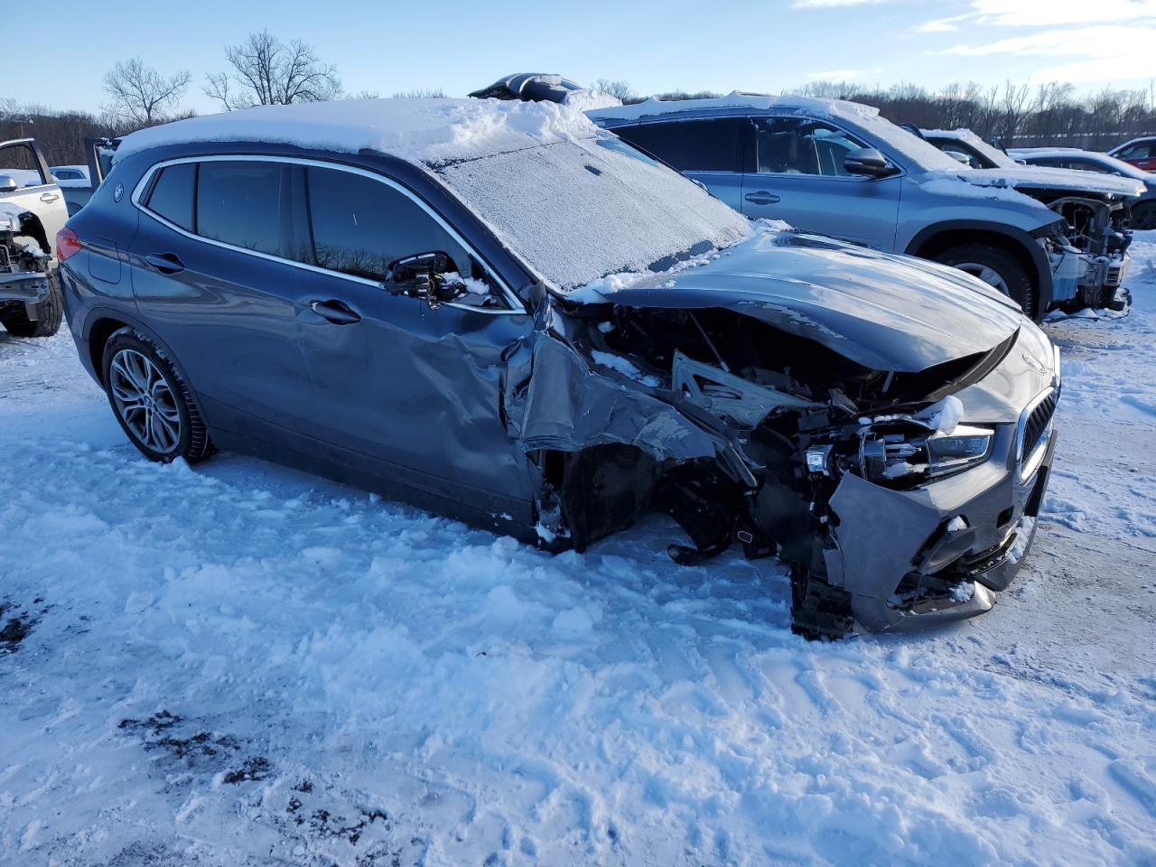2020 BMW X2 VIN WBXYJ1C07L5N91343 Copart auction photo, undercarriage / side damage thumbnail 4