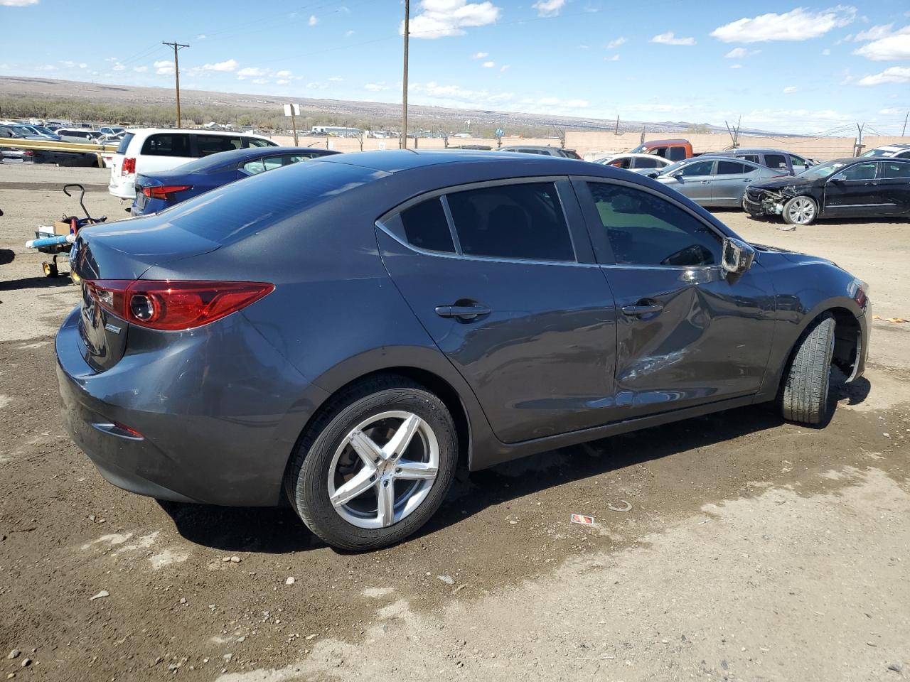 2016 Mazda 3 VIN 3MZBM1U73GM274761 Copart auction photo, side / front end damage thumbnail 3