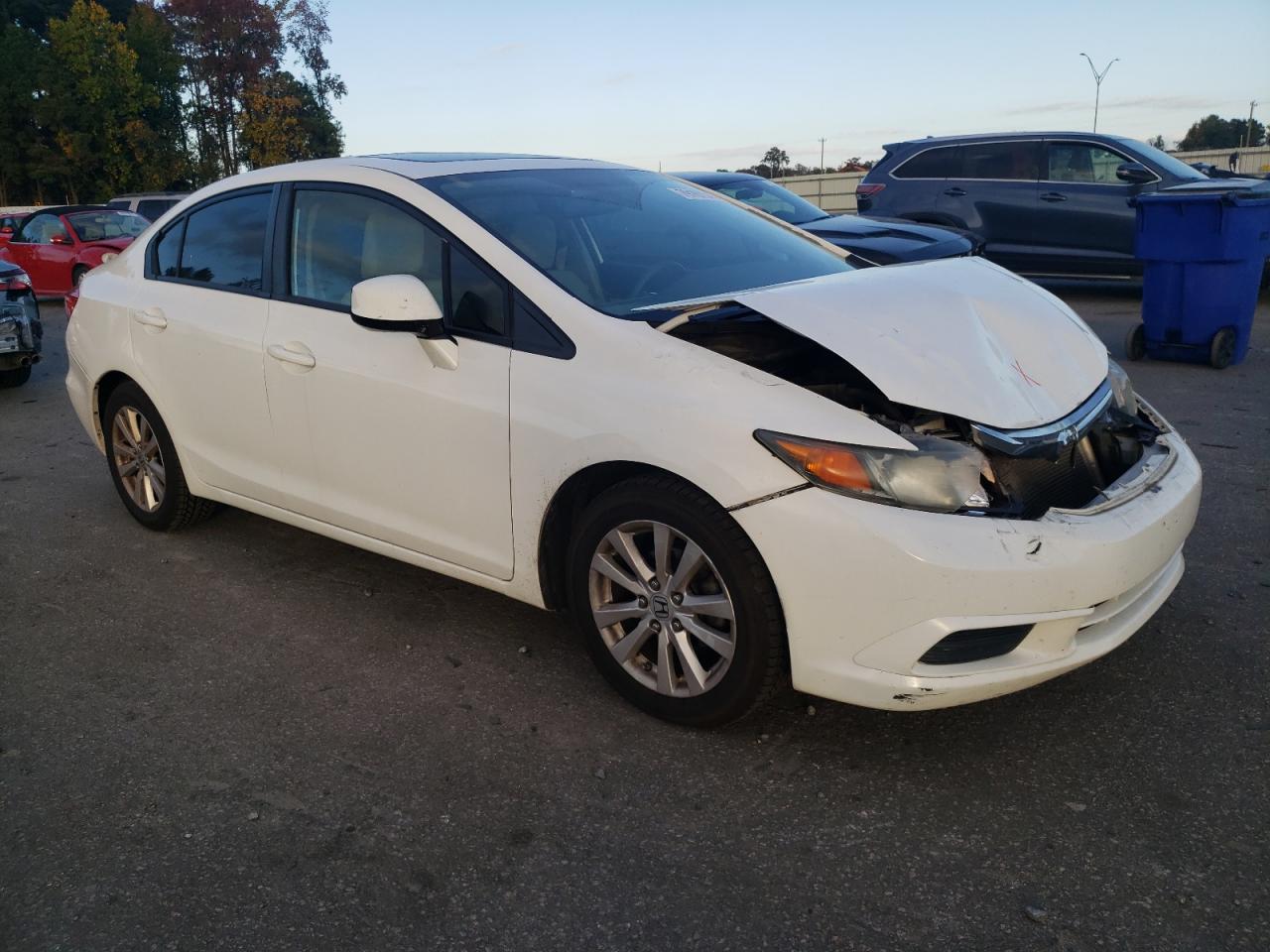 2012 Honda Civic VIN 19XFB2F87CE388773 Copart auction photo, front end damage thumbnail 4