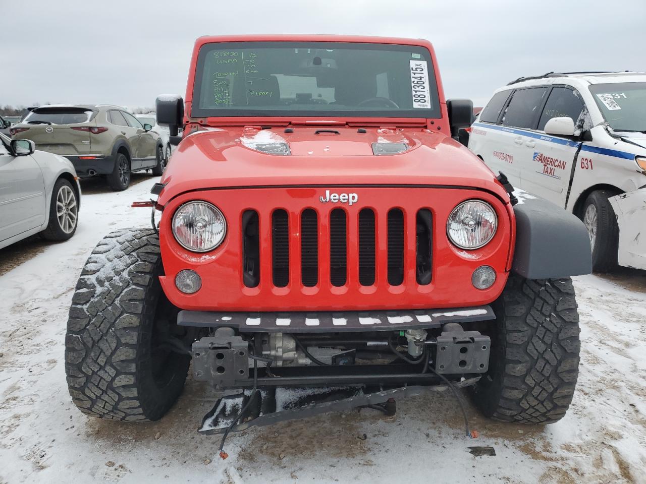 2015 Jeep Wrangler VIN 1C4BJWFGXFL656341 Copart auction photo, front end damage thumbnail 5