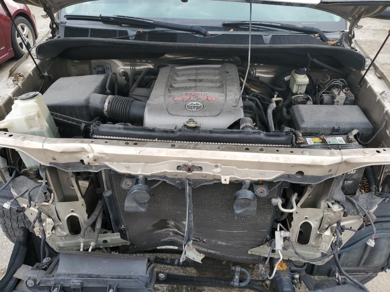 2008 Toyota Tundra VIN 5TFDV58138X039942 Copart auction photo, front end / mechanical damage thumbnail 11