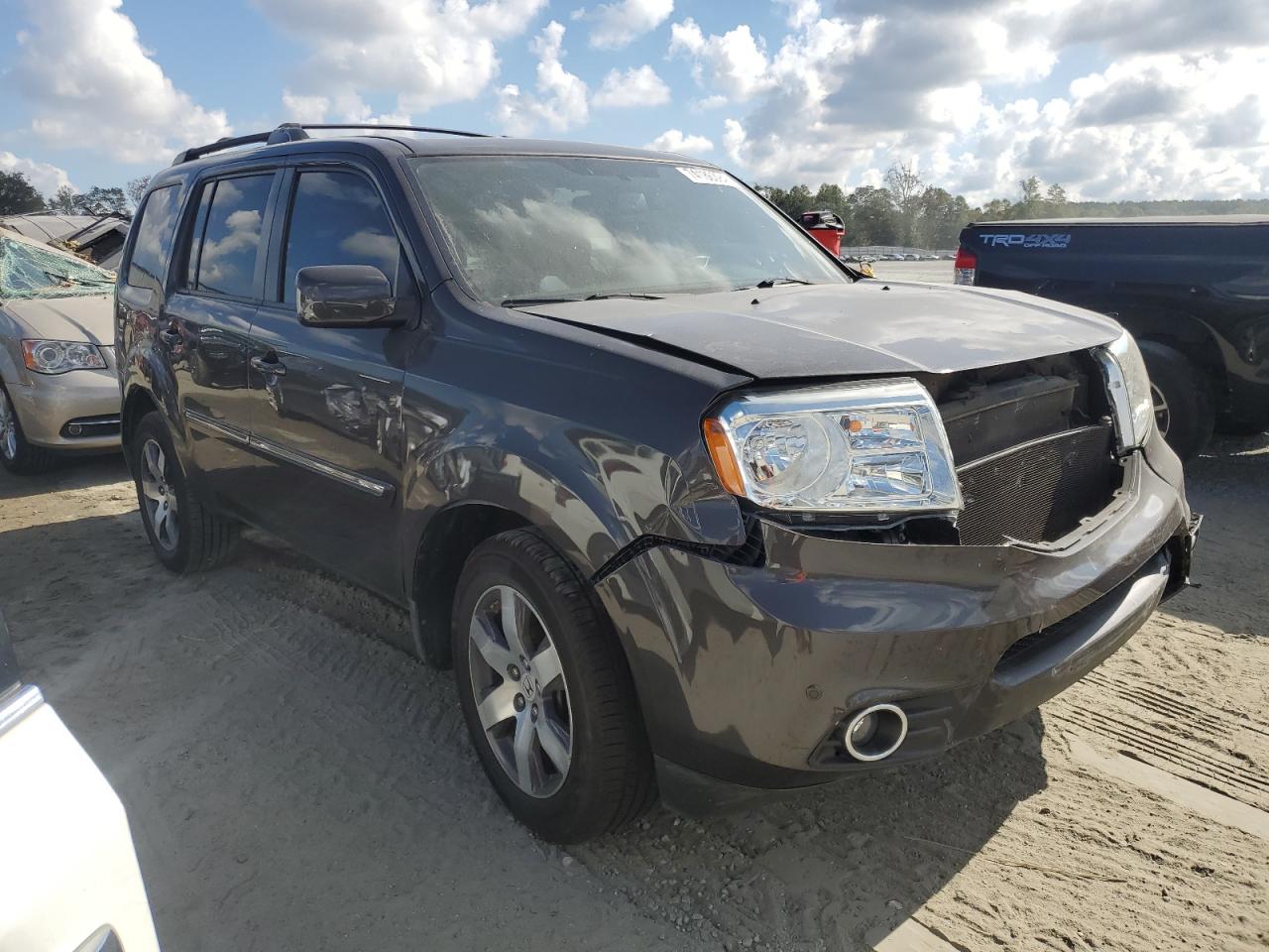 2012 Honda Pilot VIN 5FNYF3H95CB023298 Copart auction photo, frame damage / front end damage thumbnail 4