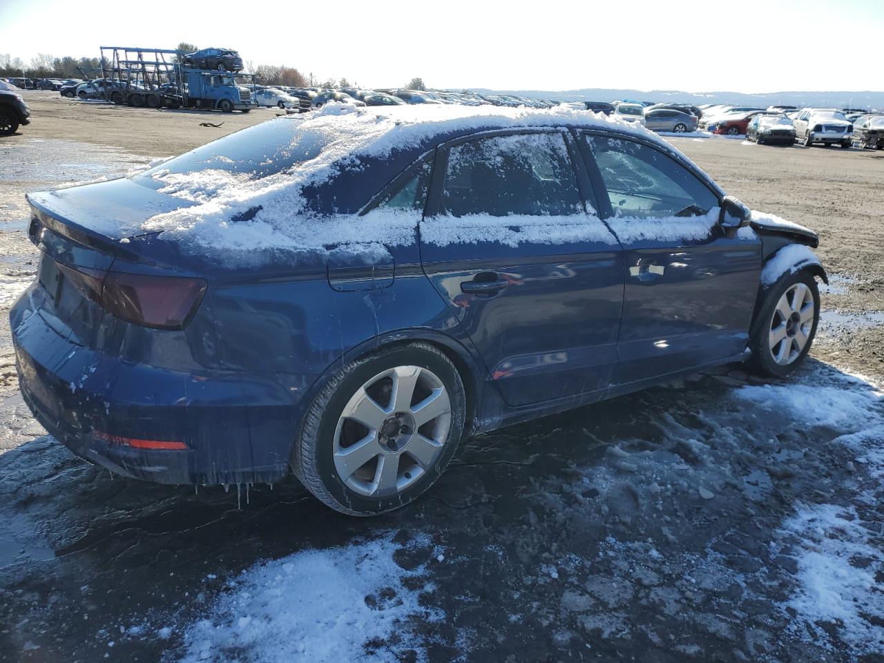 2015 Audi A3 VIN WAUACGFF1F1009158 Copart auction photo, side damage thumbnail 3