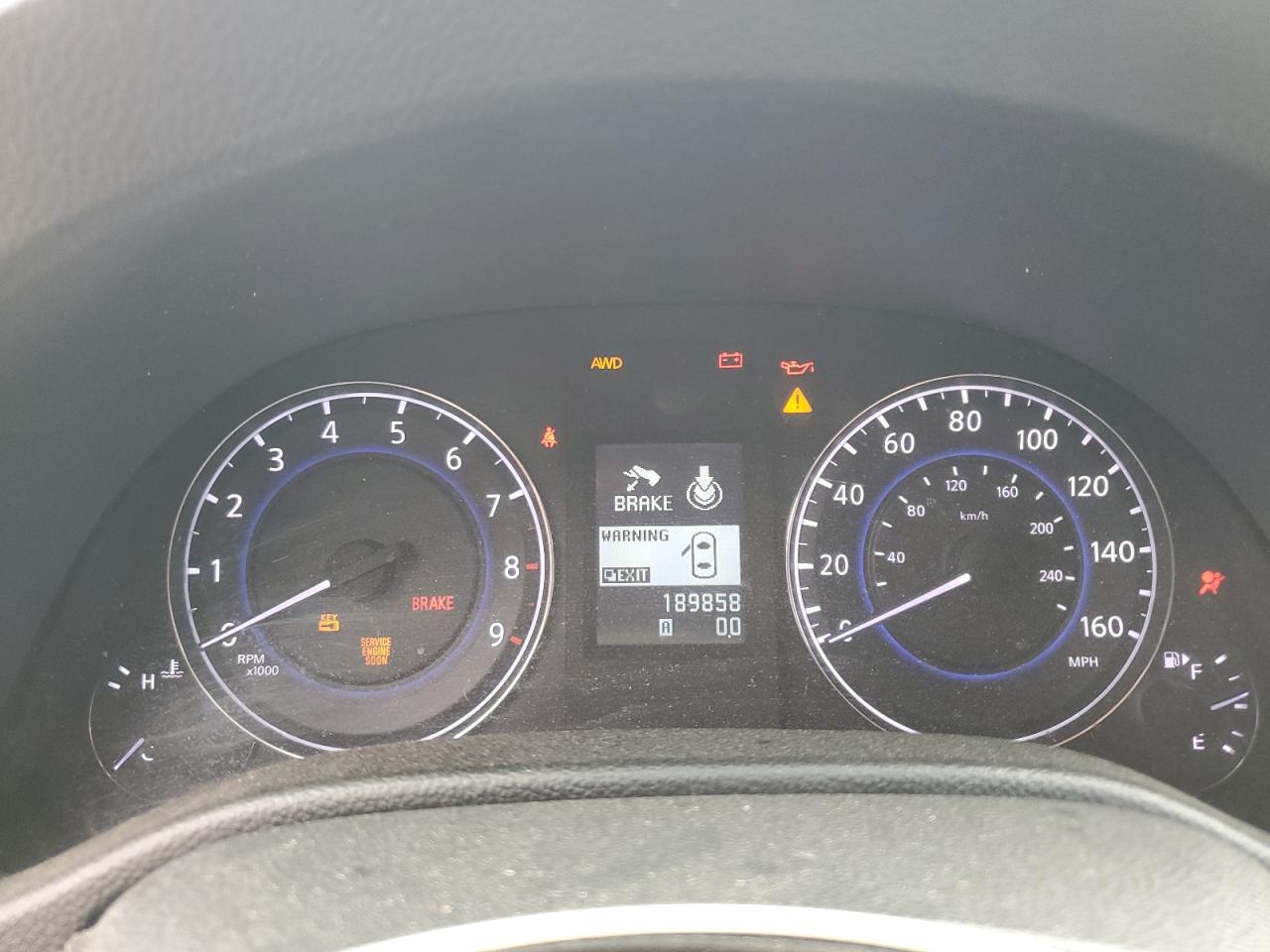2012 Infiniti G VIN JN1CV6AR1CM677668 Copart auction photo, front end / hail damage thumbnail 9