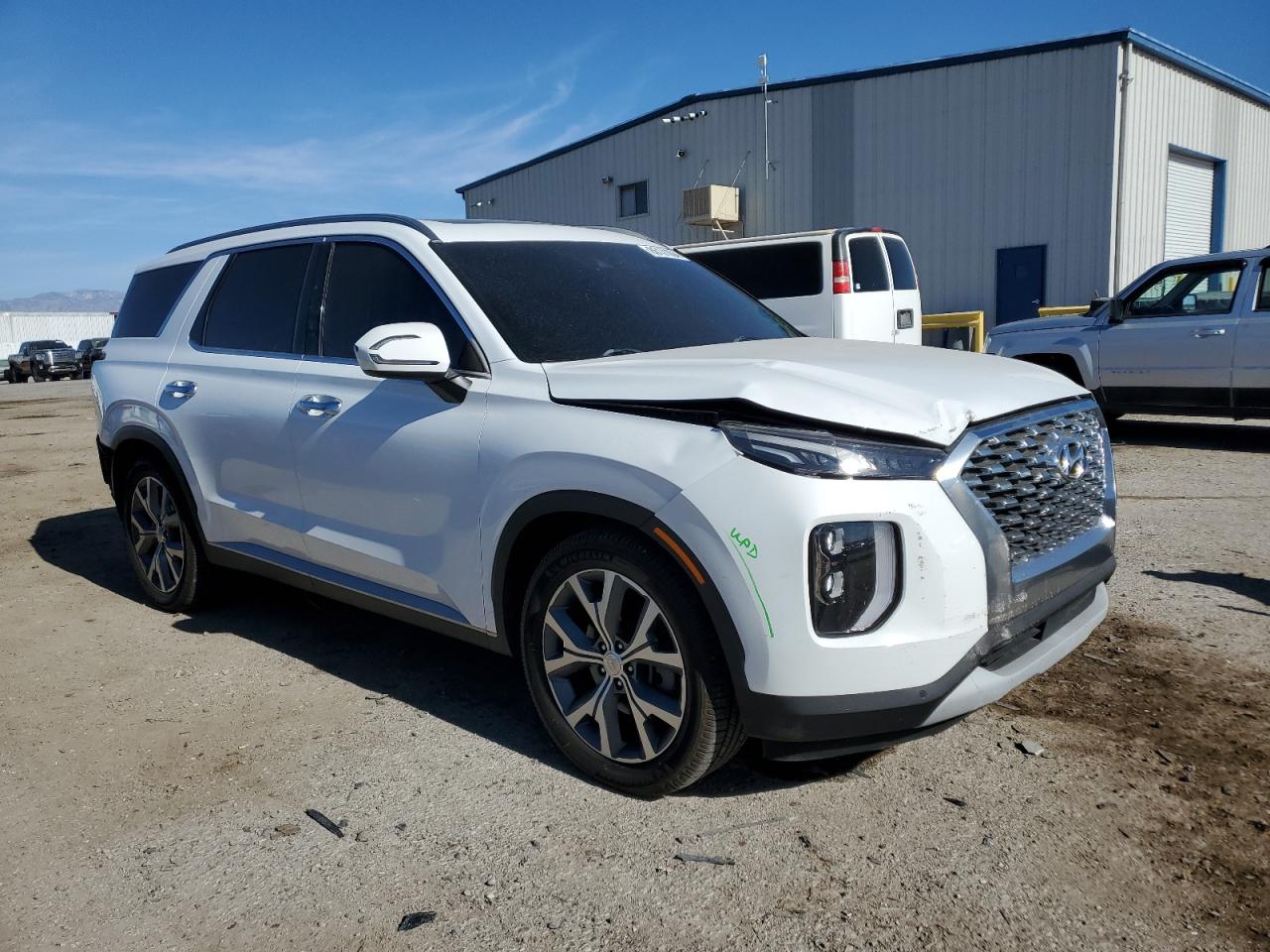 2020 Hyundai Palisade VIN KM8R44HE9LU031355 Copart auction photo, side / rear end damage thumbnail 4