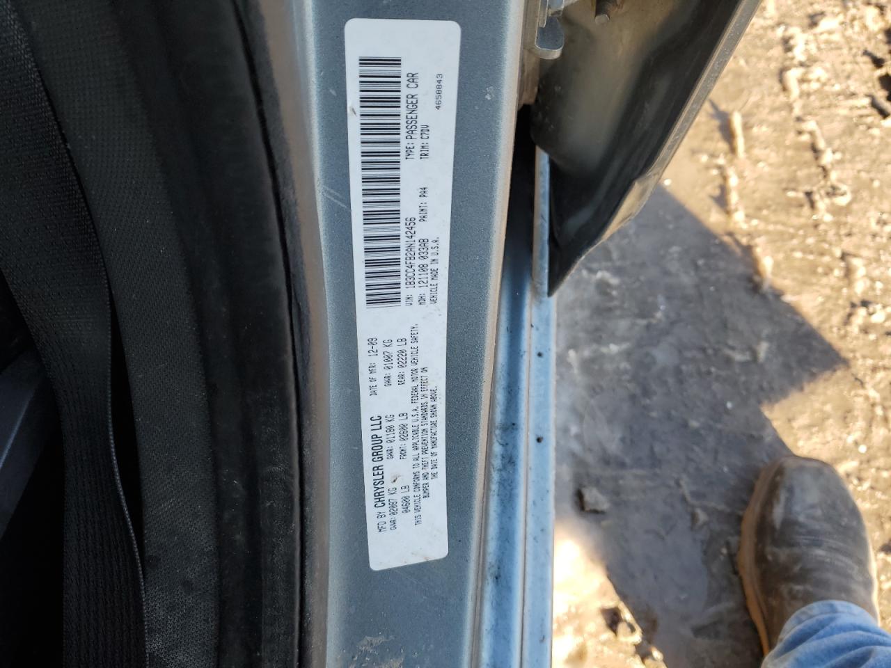 2010 Dodge Avenger VIN 1B3CC4FB2AN142456 Copart auction photo, front end damage thumbnail 14