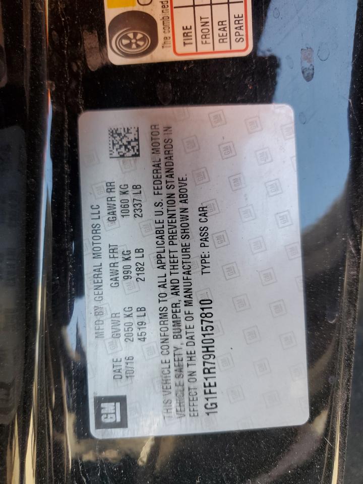 2017 Chevrolet Camaro VIN 1G1FE1R79H0157810 Copart auction photo, all over damage thumbnail 12