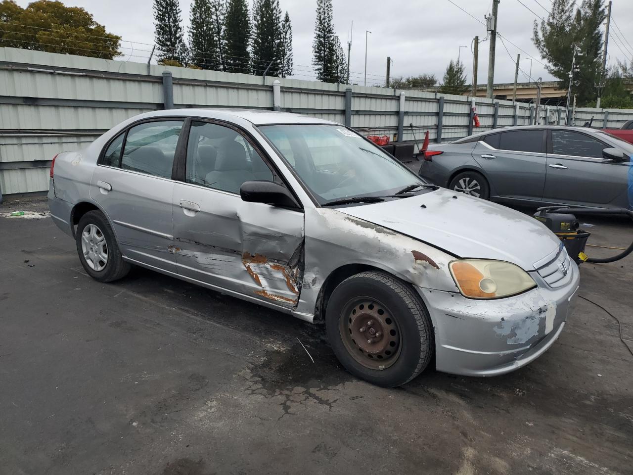 2002 Honda Civic VIN 2HGES165X2H525382 Copart auction photo, all over damage thumbnail 4