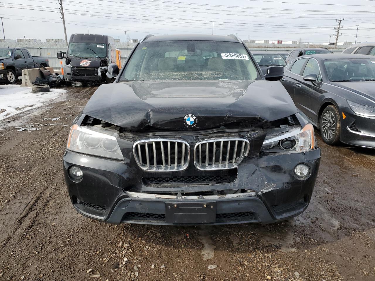 2012 BMW X3 VIN 5UXWX7C53CL975504 Copart auction photo, front end / minor dent/scratches damage thumbnail 5