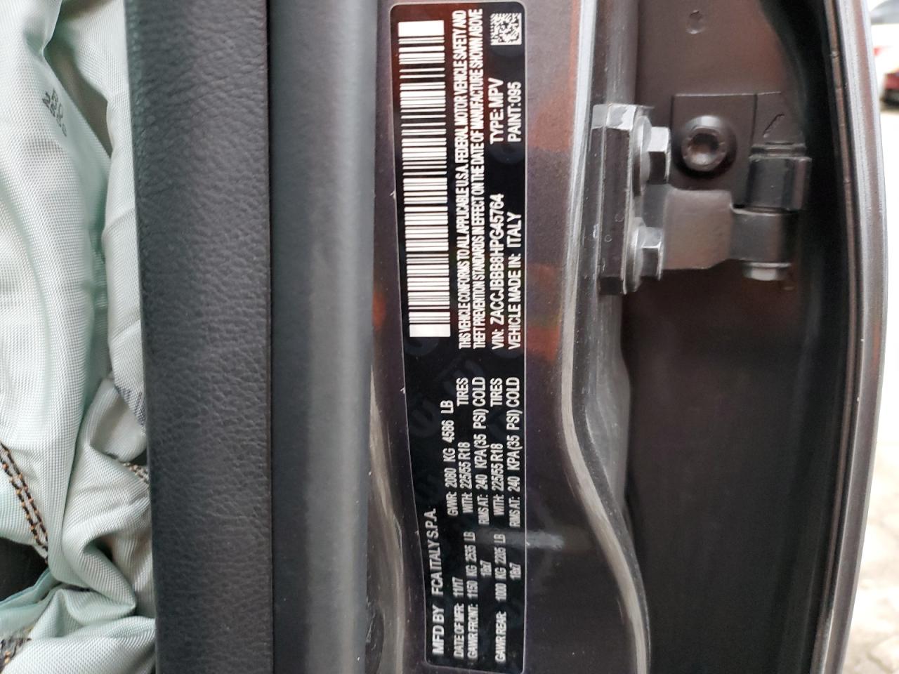 2017 Jeep Renegade VIN ZACCJBBB8HPG45764 Copart auction photo, front end / side damage thumbnail 16