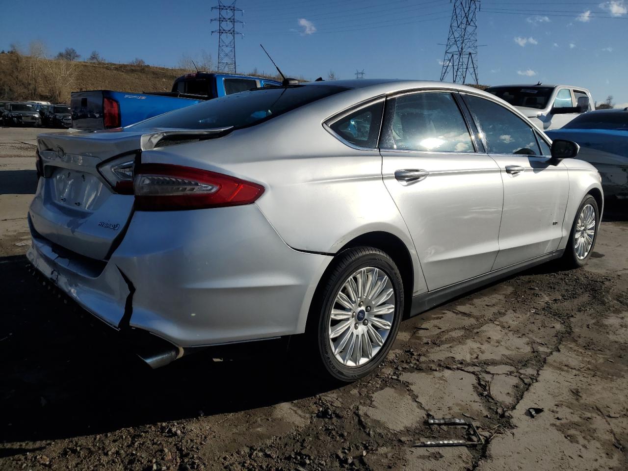 2014 Ford Fusion VIN 3FA6P0UU3ER318954 Copart auction photo, rear end damage thumbnail 3