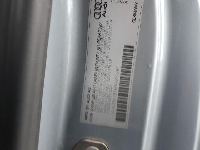 2009 Audi A5 VIN WAUDK78T69A009597 Copart auction photo, front end damage thumbnail 12