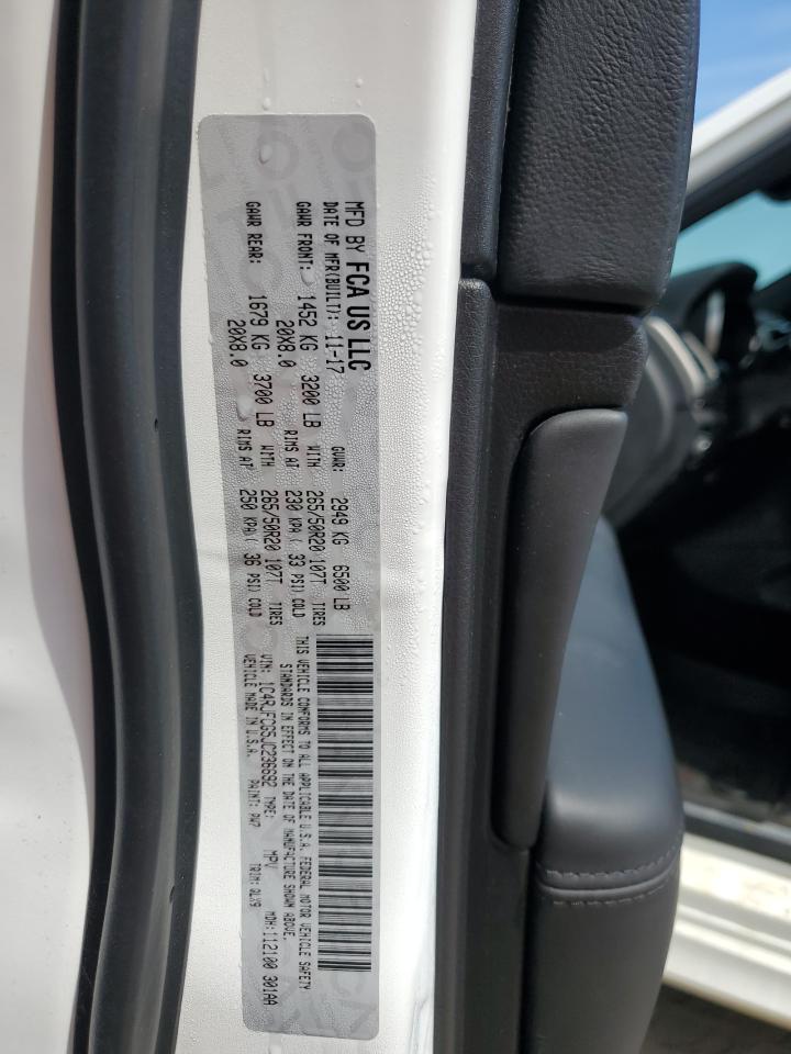 2018 Jeep Grand Cherokee VIN 1C4RJFCG5JC236692 Copart auction photo, water/flood damage thumbnail 12