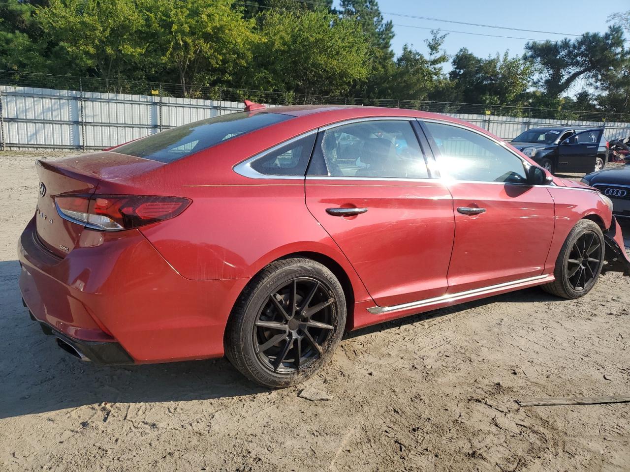 2018 Hyundai Sonata VIN 5NPE34AFXJH700670 Copart auction photo, front end / rear end damage thumbnail 3