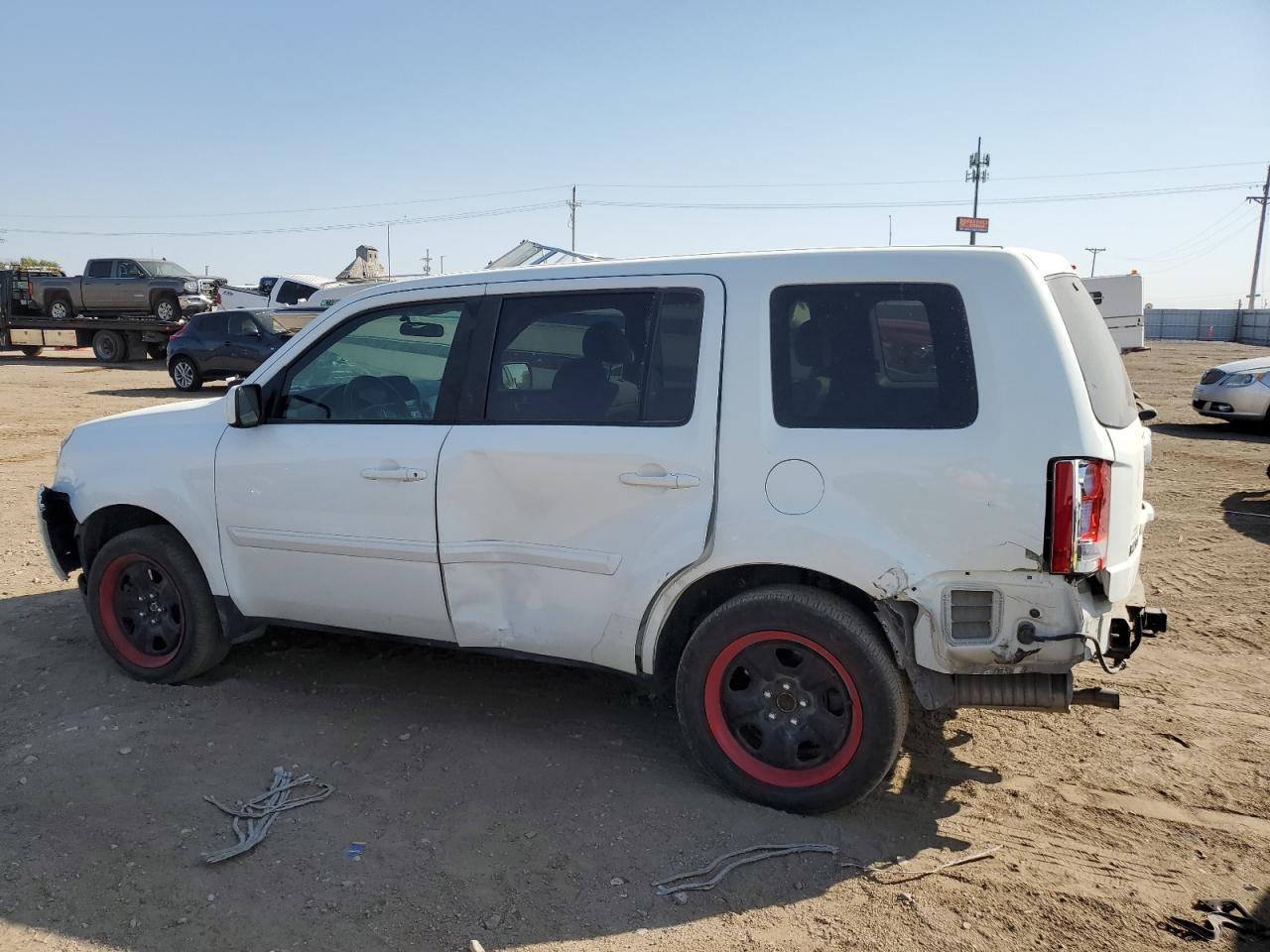 2013 Honda Pilot VIN 5FNYF3H42DB013592 Copart auction photo, side / rear end damage thumbnail 2