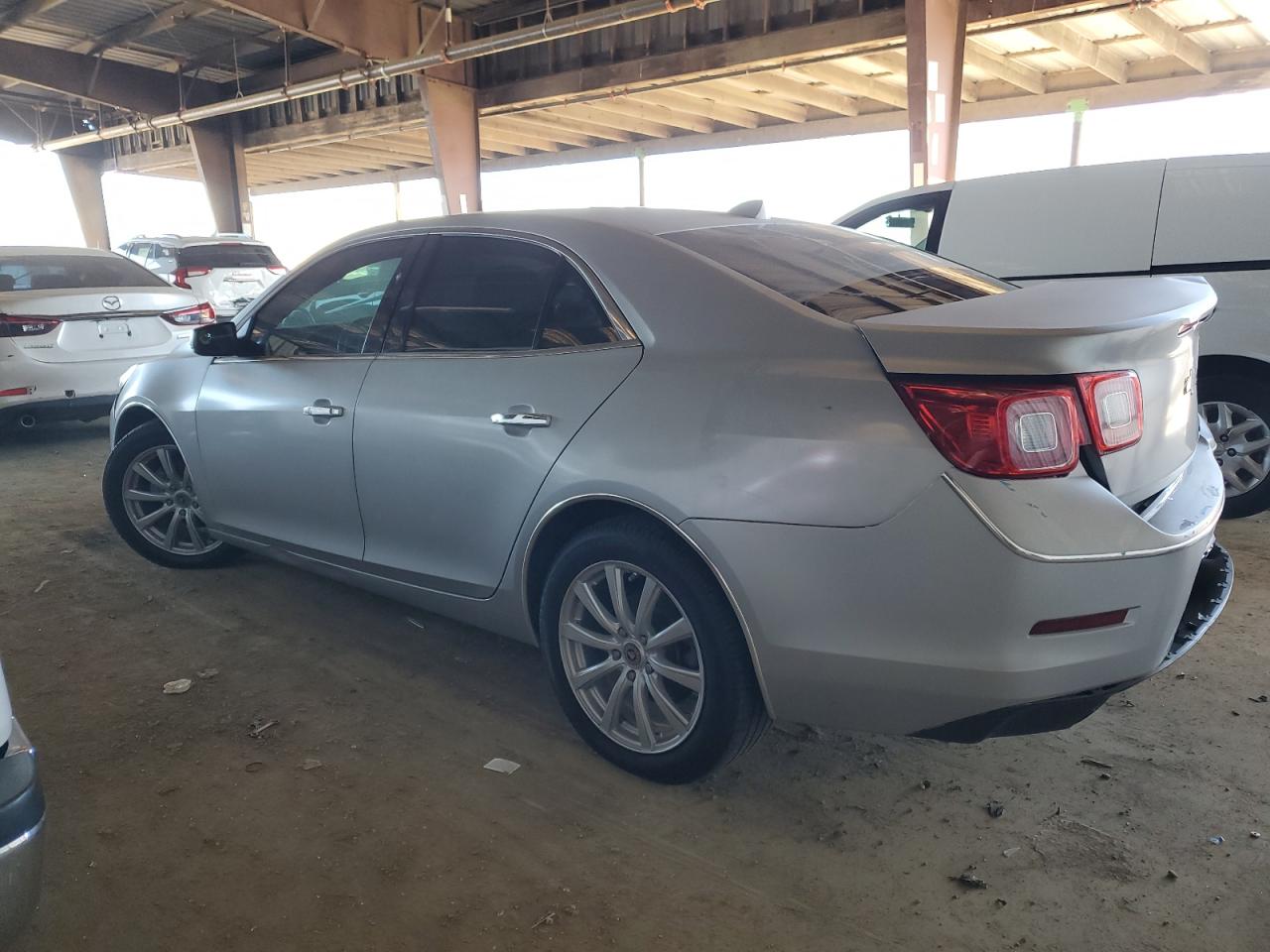2014 Chevrolet Malibu VIN 1G11H5SLXEF172860 Copart auction photo, front end / rear end damage thumbnail 2